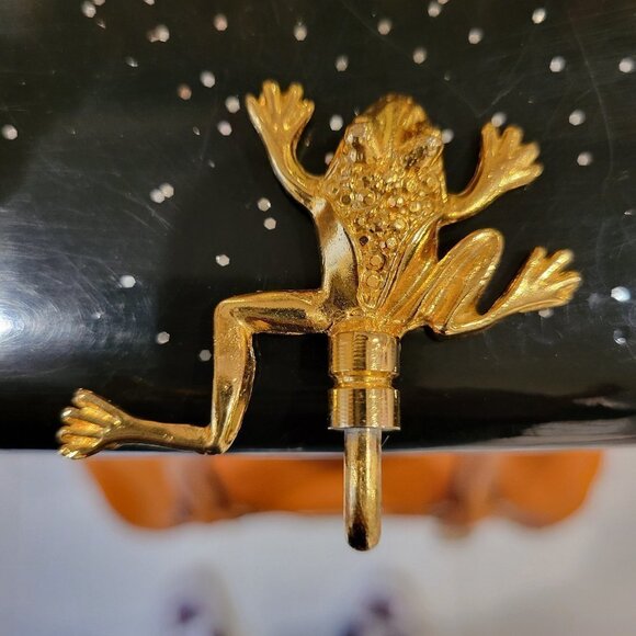 CUSTOM Made Gold Plated Frog Handbag Holder or Table Bag Hook - Picture 3 of 16